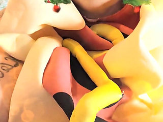 Time for the Reindeer Rear Games Shes Cumming Going Insane