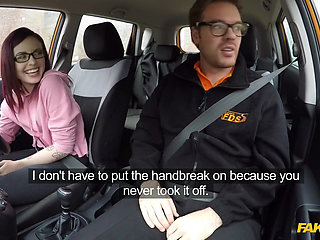 Fake Driving School - Wild & Naughty Petite American Chloe Carter Strips in a Car with Ryan & Requests a Rough Anal Poke