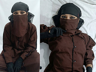 Beautiful muslim wife was fucked by her husband's friend