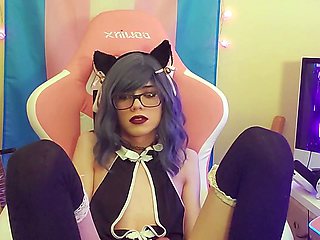 Solo ladyboy masturbation
