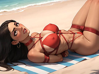 Beach Bondage, Triple Domination - Submitting Sluts!