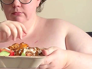 Saturday Night Takeaway Eating BBW SSBBW Second Part