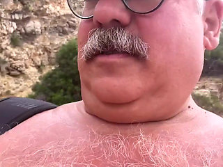 Big Belly Golfer Retired Handsome Older Man