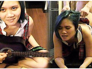 Music Student with Blue Hair Seduces Her Teacher for Exam Success