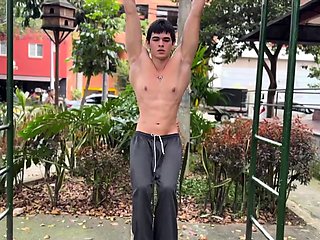 Beautiful Latino Muscle Boy Handjob by Stranger