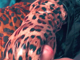 Dominant Handjob Edging Ruined, Wearing Long Leather Gloves -milf in Black Pvc Raincoat Leopard Thigh High Boots Controls, CFNM