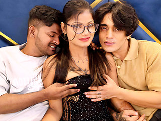 Indian Asian Desi Three Friends enjoying threesome Hardcore Fucking Two Big Cock