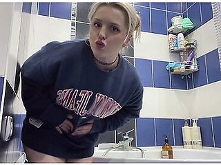 Slavic Pretty Blonde Got So Hungry And Stuffing Herself With Huge Shawerma Till Her Belly Is Bursting