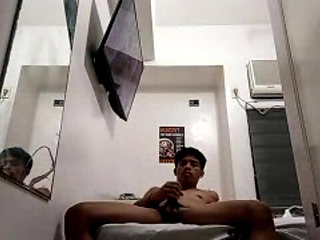 Filipino Twink Jerks His Throbbing Cock in Hotel 2