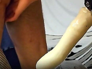 Fucking His Ass with My Big Dildo.