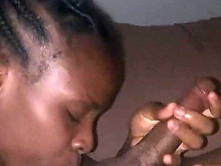 Sexy African Teen Maid Sneaks to My Room to Surprise with Very Suckulent Sloppy Blowjob After a Hard Days Work Real Homemade
