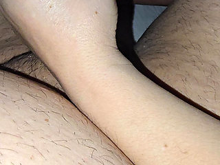 Step mom gave step son risky handjob under blanket while husband was near by