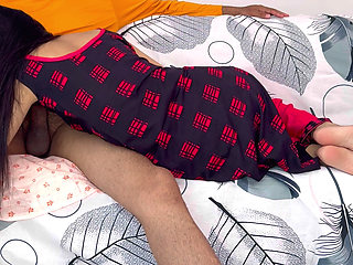 Indian old man fucked his own daughter-in-law's tight pussy