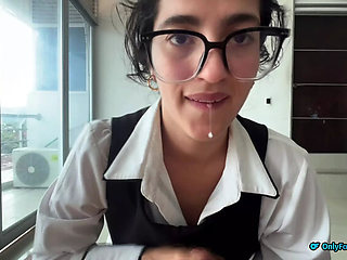 NamiQsein Reverse Blowjob Surprise - POV Latina Cum in Mouth