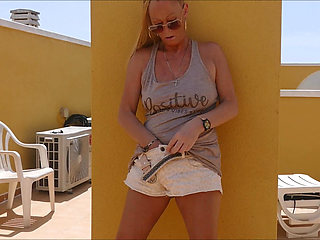 Fingering & Spreading My Pussy Outdoors with Shorts Pulled Down