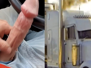 Truck Driver Uses His Big Cock