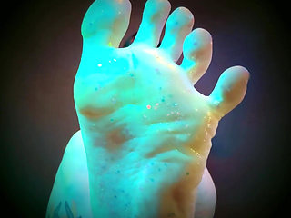 Glitter Oiled Soles Worship - JOI