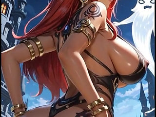 Cute Cyberpunk red head bounce her ass (Ai animation)