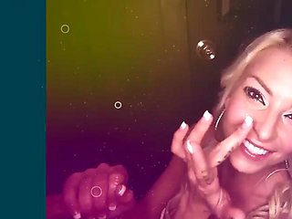 Petite Blonde Babe Gets On Her Knees To Suck Big Dicks