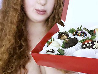 Great Big Boobs On Masturbating Redhead