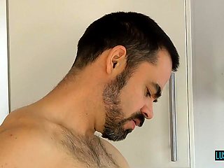Dolan Wolf Passionately French Kisses Aaron Auroras Before Pounding His Red Lips Hard