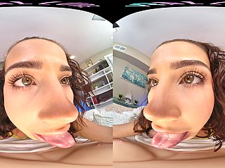 Petite Brunette Teases with Wild VR Passion