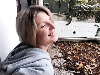 Petite Gina Gerson Outdoor Sex in the Rain - Creampie and Cum in Mouth