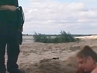 Outdoor domination on the beach
