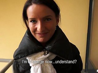 Tattooed brunette Megan Promisita nicely penetrated by massive dick