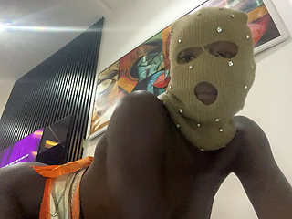 Dark velvet moves her body in a sexy way