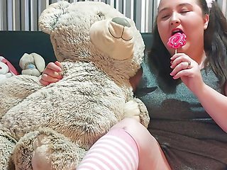 Cute BBW & Teddy Get Naughty (Whipped Cream Farts)