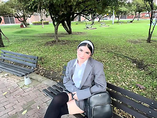 Amateur Schoolgirl First Time Fucking Best Friend's Brother After School - Blowjob & Doggystyle POV