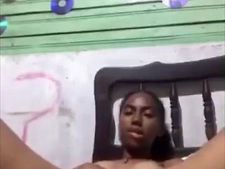 Cute African Girl Masturbating