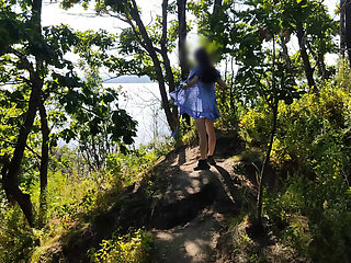 A Naked Wife in the Woods Shows off Her Pussy and Ass