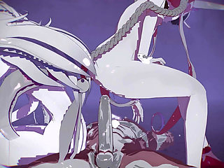 MMD R18 The admiral and Yamakaze and Ekaze have trained him to be a succubus hentai