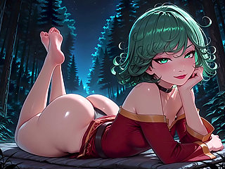 Tatsumaki Atmospheric Gentle Blowjob in the Forest, Anal Sex Onepunchman