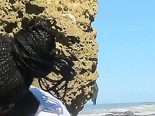 Ebony Teen Giving a Blowjob in Public