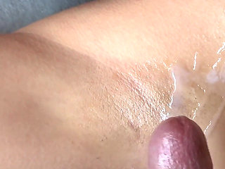 Armpit Cumshot on Cute Latina