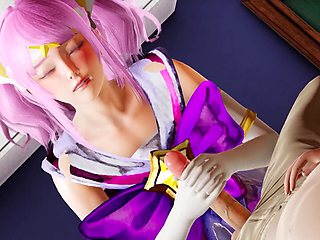 Creampie fantasy with masturbation and Honey Select 2 featuring Lux