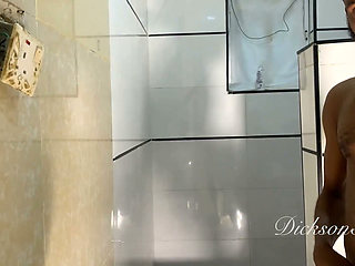Banging His Ebony Bussyasshole in the Bathroom