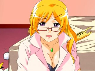 Blondie's big boobies bounce in cartoony hentai fuck fest on the cobalt sheets