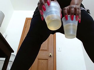 Ebony dominatrix, black domination, ebony pee