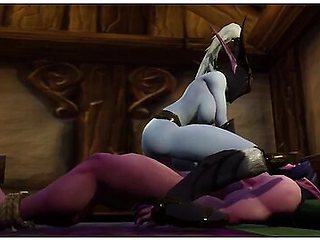 Bound and helpless while she rides him to ecstasy