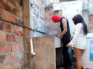 Neighbor with Nothing Under Her Nightgown, Her Pink Is Visible