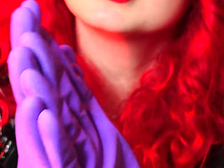 ASMR sounding: kitchen rubber gloves fetish