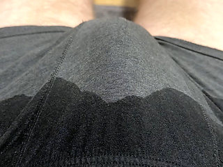 Teenager tries to piss in his pants for the first time.