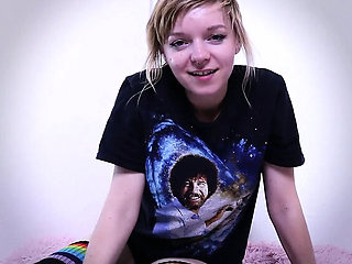 AlexaCrush Caught Masturbating and Made to Cum in Her Pussy - Petite Blonde Solo Dildo Riding