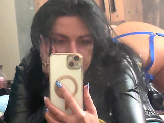 Feeling Myself in the Mirror Just a Sexy Tease Before Things Get Hotter.