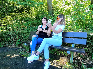 Extreme Threesome in the Park!