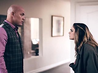 Athena Faris is dominted by the bald, tattooed DILF